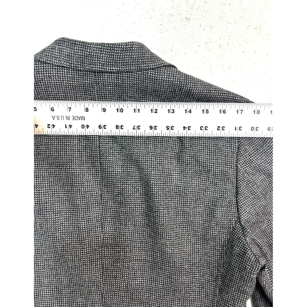 Pal Zileri MCMLXXX 38R Gray Check Flannel Wool‎ Blazer Jacket Sport Suit Coat